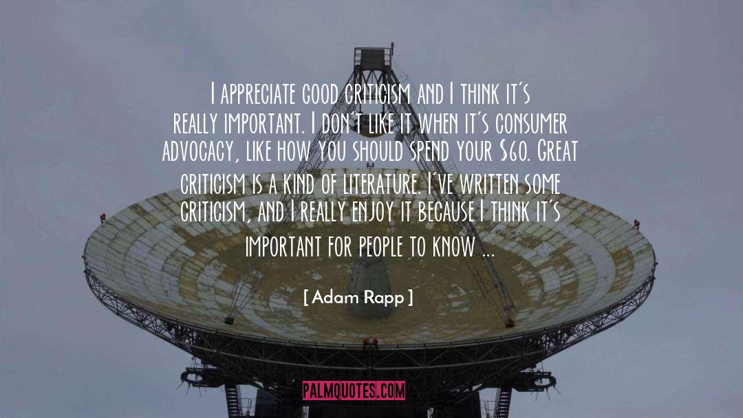 Advocacy quotes by Adam Rapp