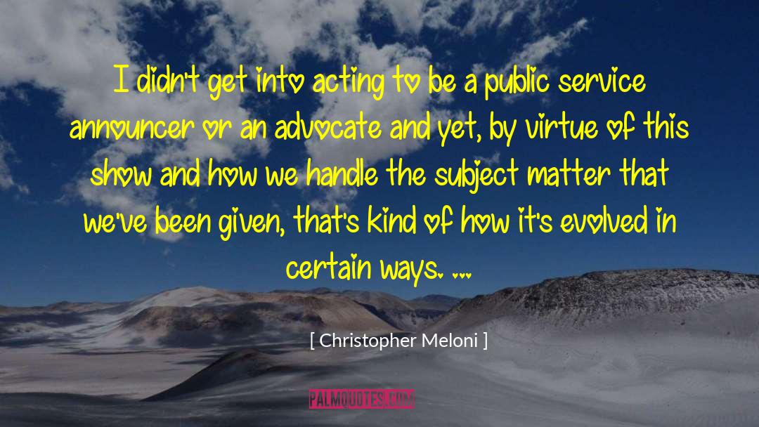 Advocate quotes by Christopher Meloni