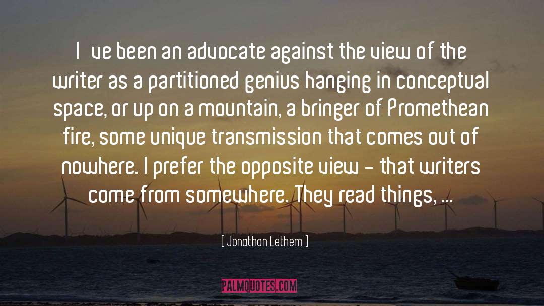 Advocate quotes by Jonathan Lethem