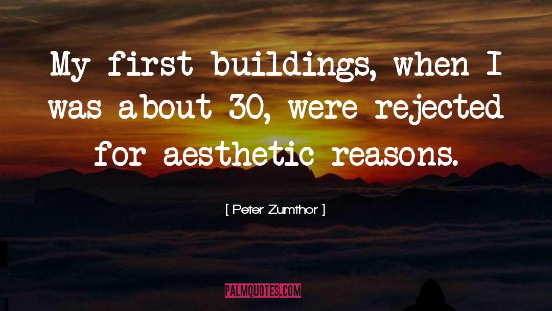 Aesthetic Inspiring quotes by Peter Zumthor
