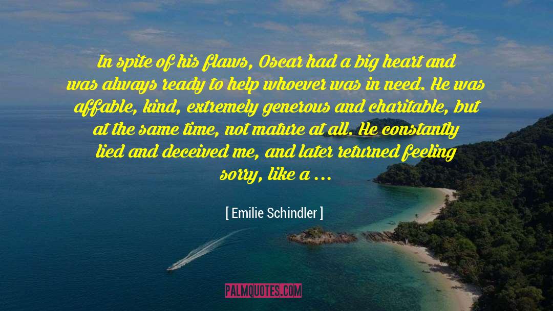 Affable quotes by Emilie Schindler