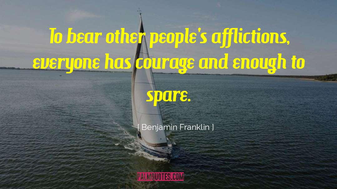 Afflictions quotes by Benjamin Franklin