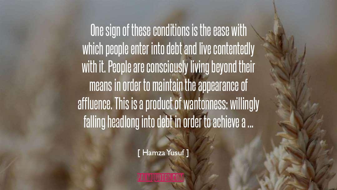 Affluence quotes by Hamza Yusuf