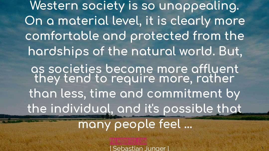 Affluence quotes by Sebastian Junger
