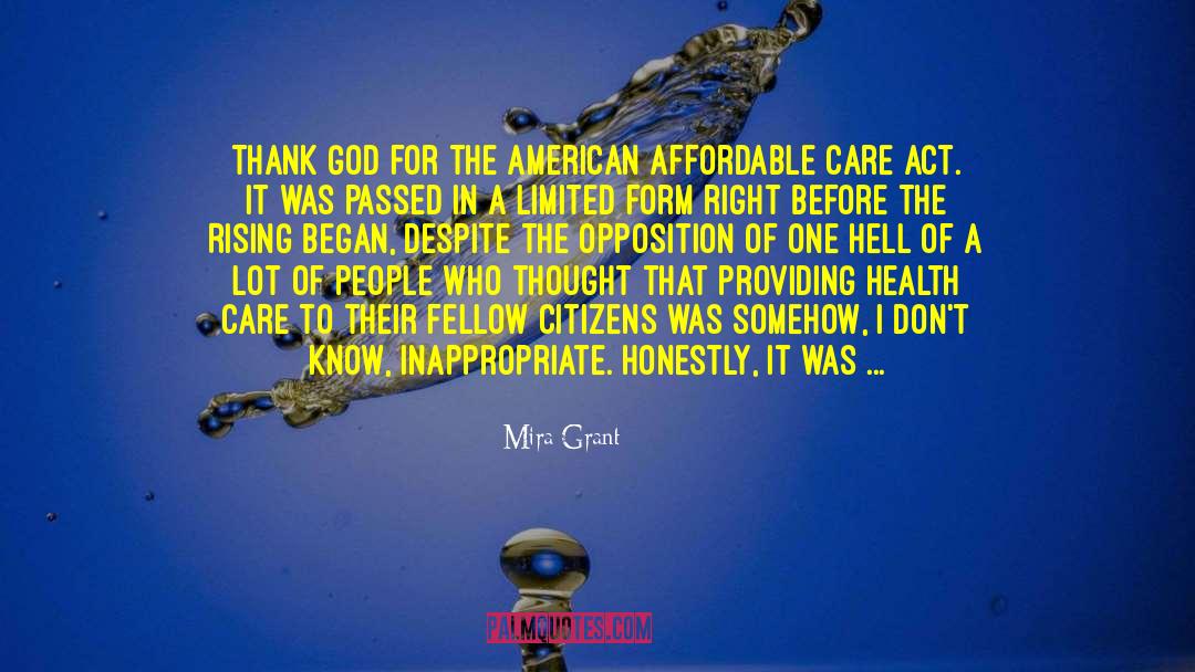 Affordable Care Act quotes by Mira Grant