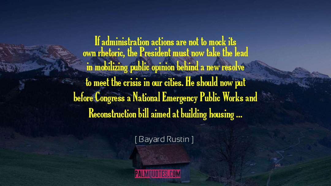 Affordable Housing quotes by Bayard Rustin