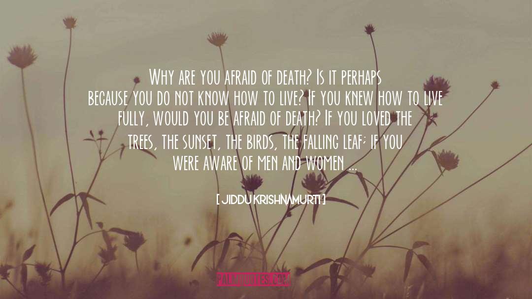 Afraid Of Death quotes by Jiddu Krishnamurti