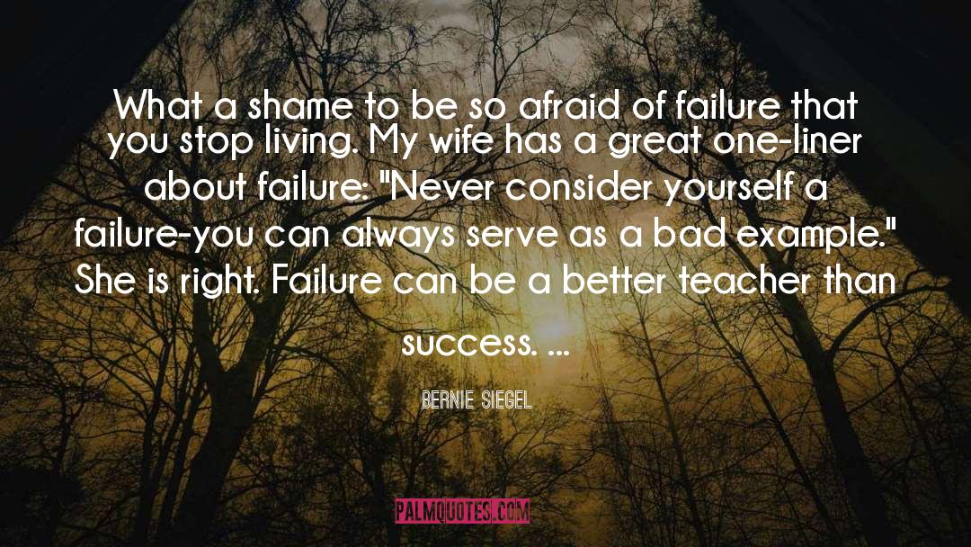 Afraid Of Failure quotes by Bernie Siegel