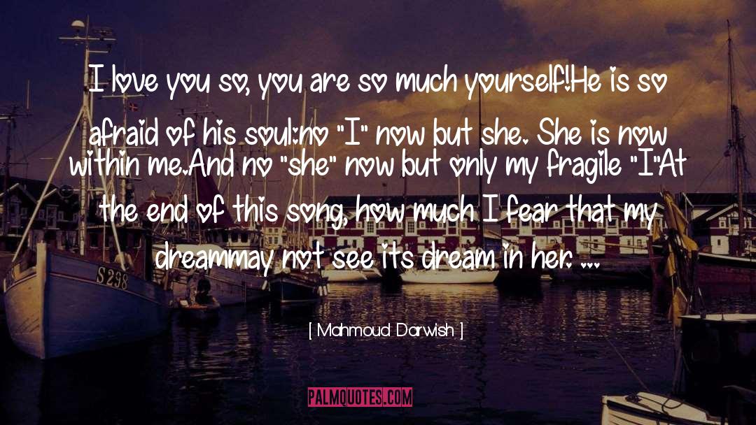 Afraid quotes by Mahmoud Darwish