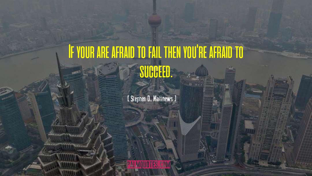 Afraid To Fail quotes by Stephen D. Matthews