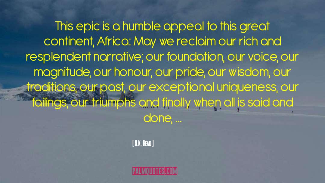 African Authors quotes by N.K. Read