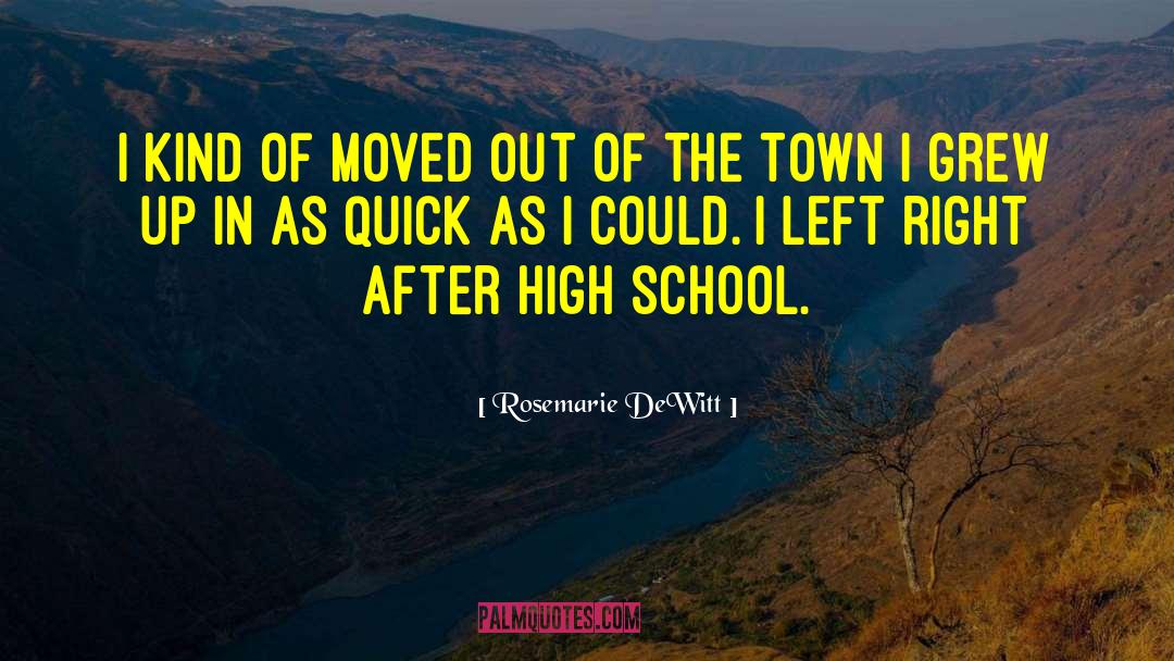 After High School quotes by Rosemarie DeWitt