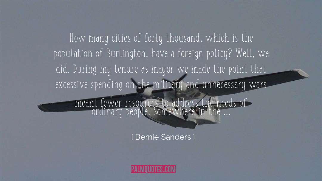 Against quotes by Bernie Sanders
