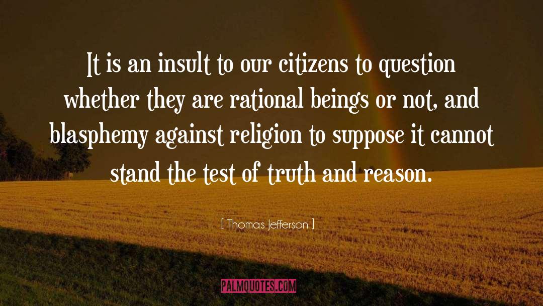 Against Religion quotes by Thomas Jefferson