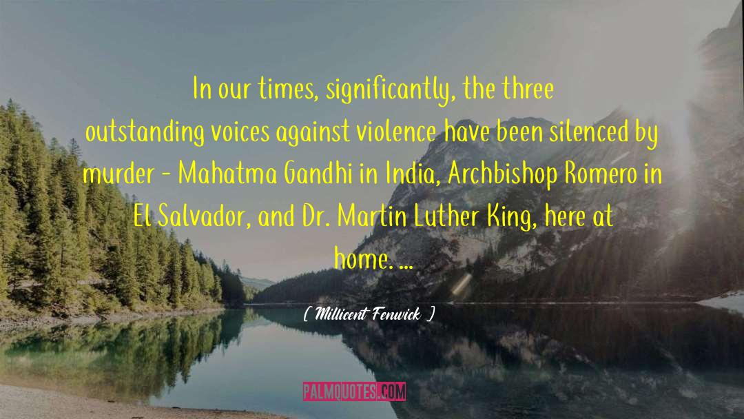 Against Violence quotes by Millicent Fenwick