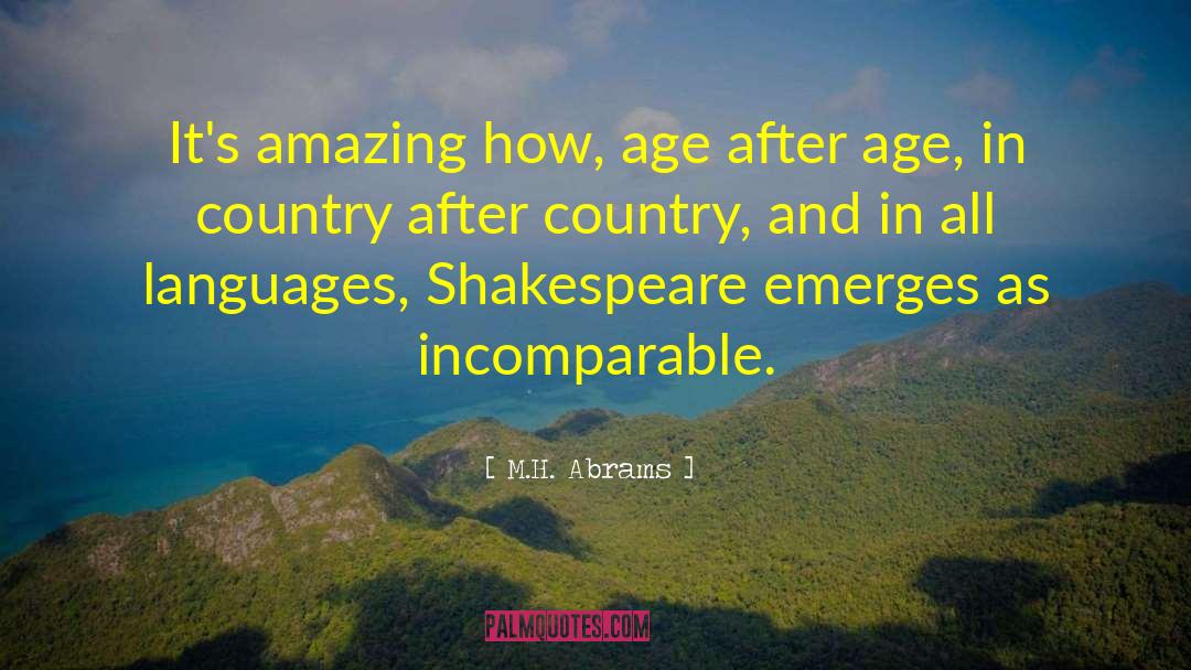 Age Humor quotes by M.H. Abrams