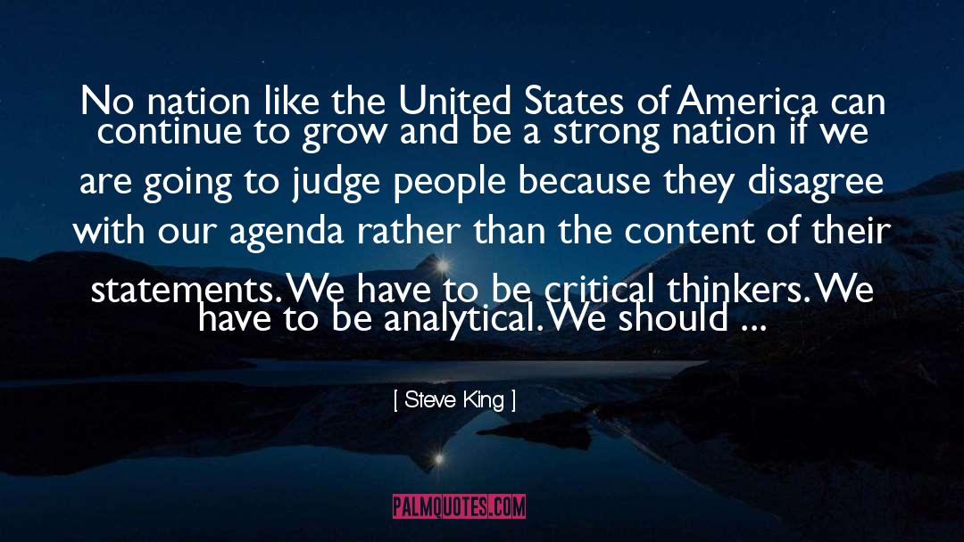 Agenda quotes by Steve King