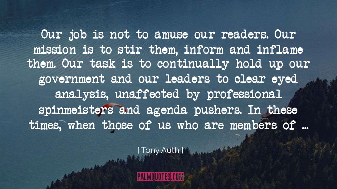 Agenda quotes by Tony Auth