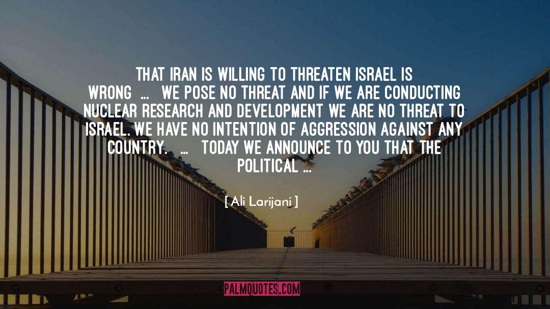 Aggravate quotes by Ali Larijani