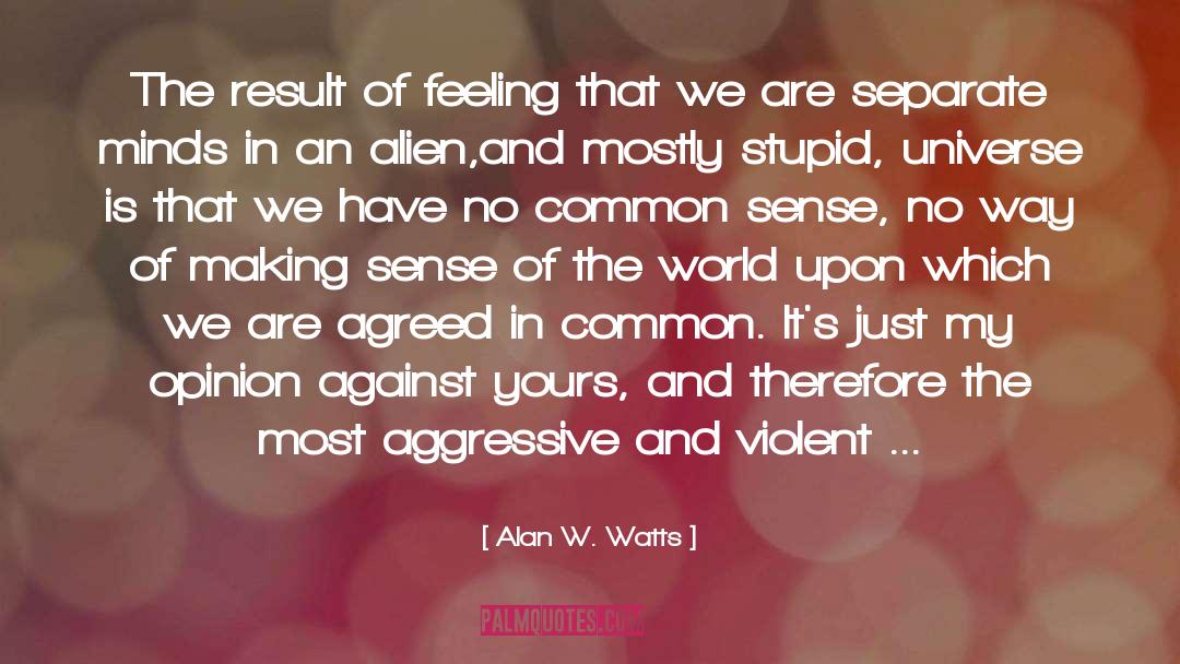 Aggressive quotes by Alan W. Watts