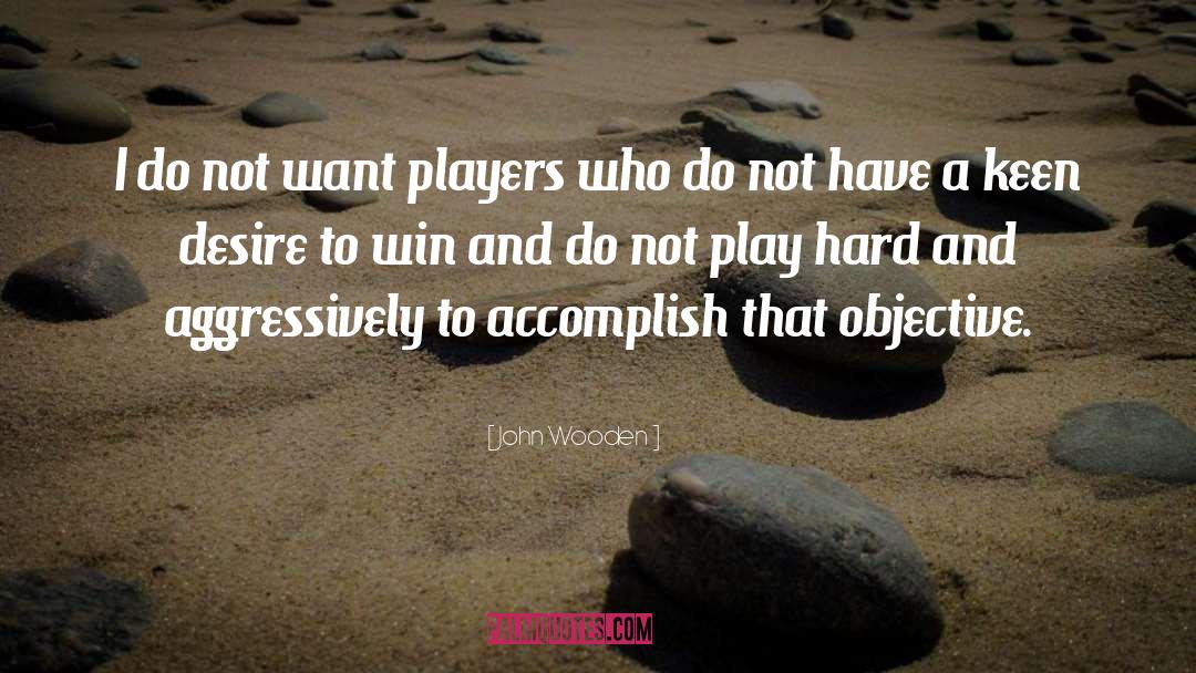 Aggressively quotes by John Wooden
