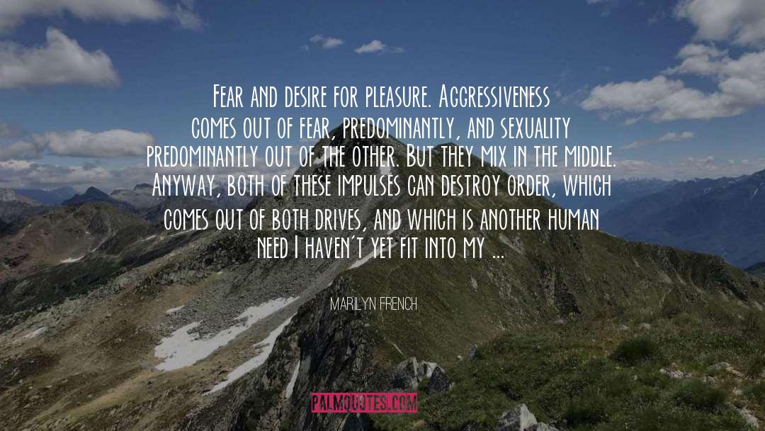 Aggressiveness quotes by Marilyn French