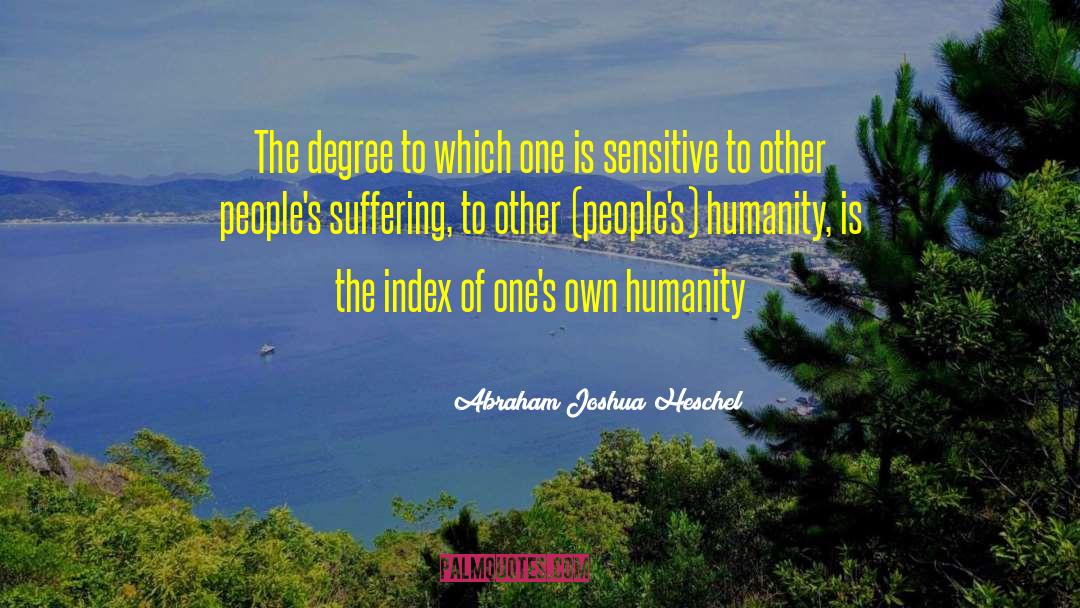 Aggressivity Index quotes by Abraham Joshua Heschel