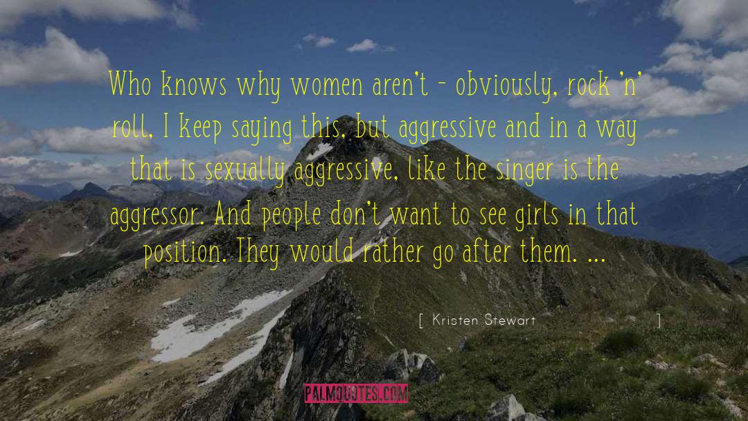 Aggressor quotes by Kristen Stewart