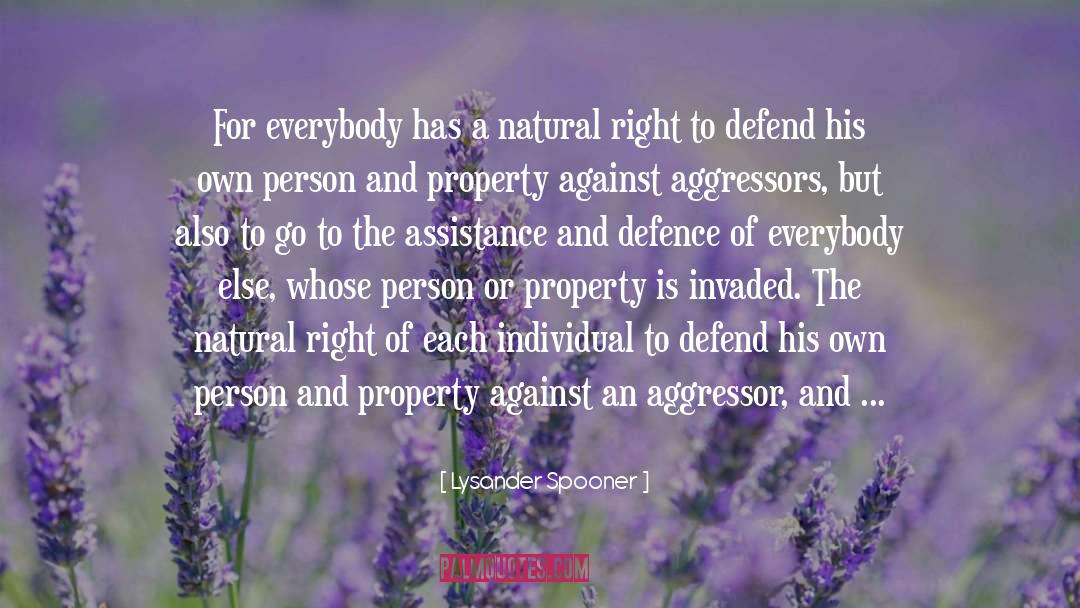 Aggressor quotes by Lysander Spooner