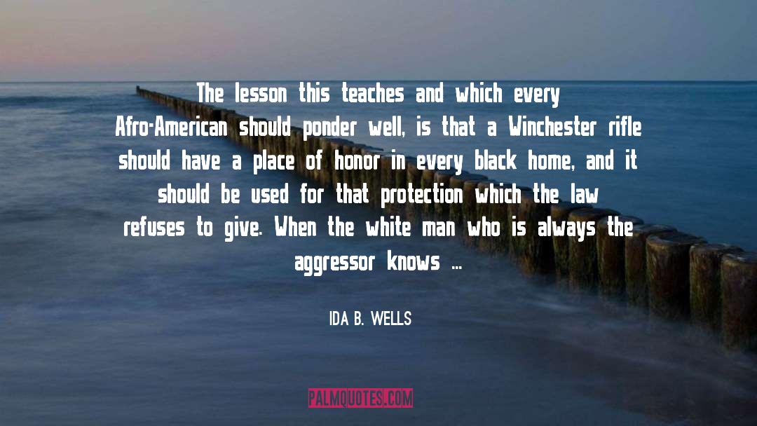 Aggressor quotes by Ida B. Wells