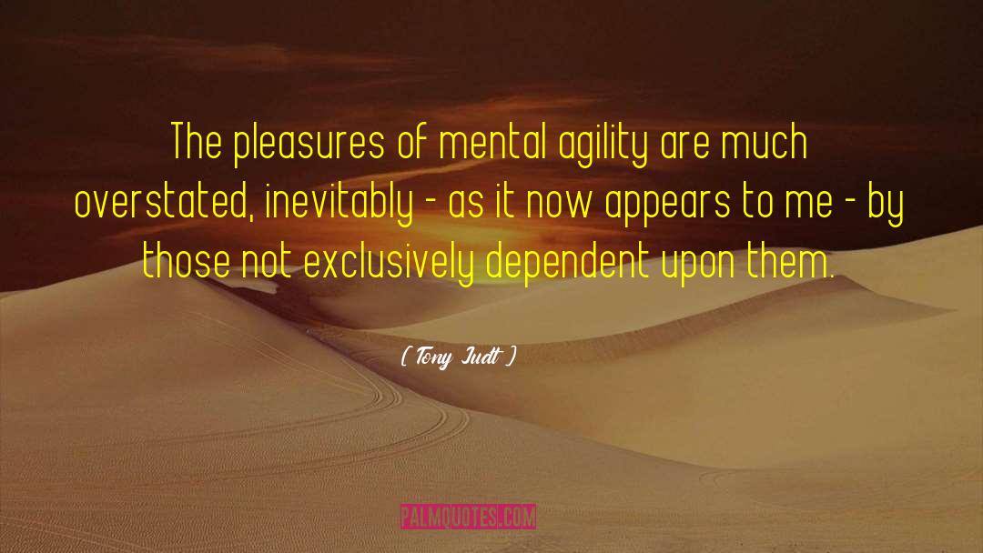 Agility quotes by Tony Judt