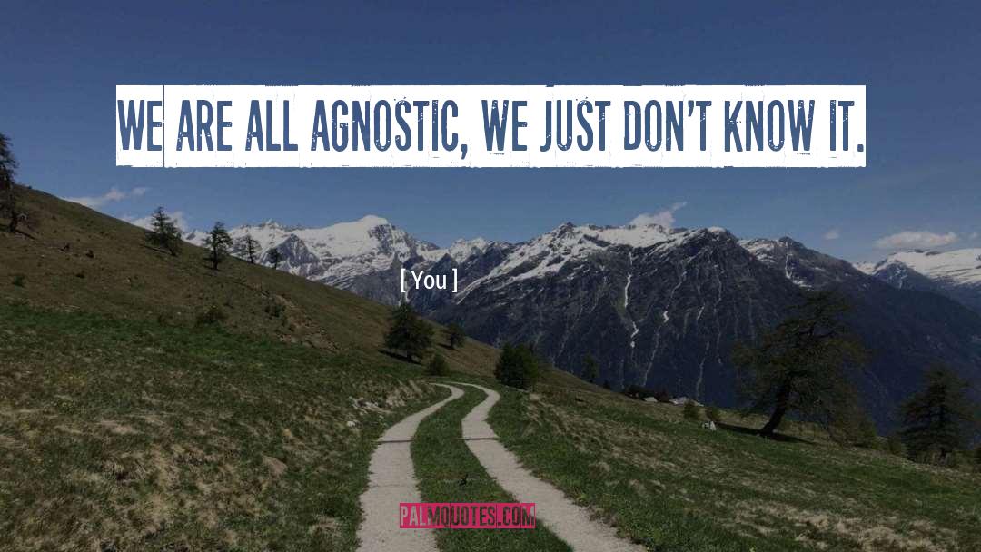 Agnostic quotes by You