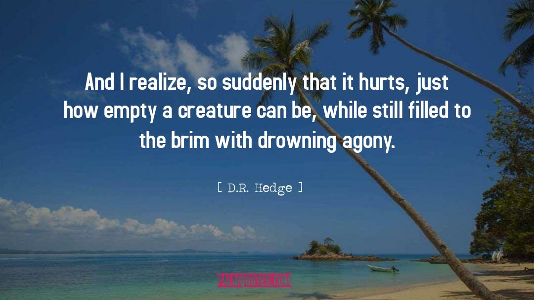 Agony quotes by D.R. Hedge