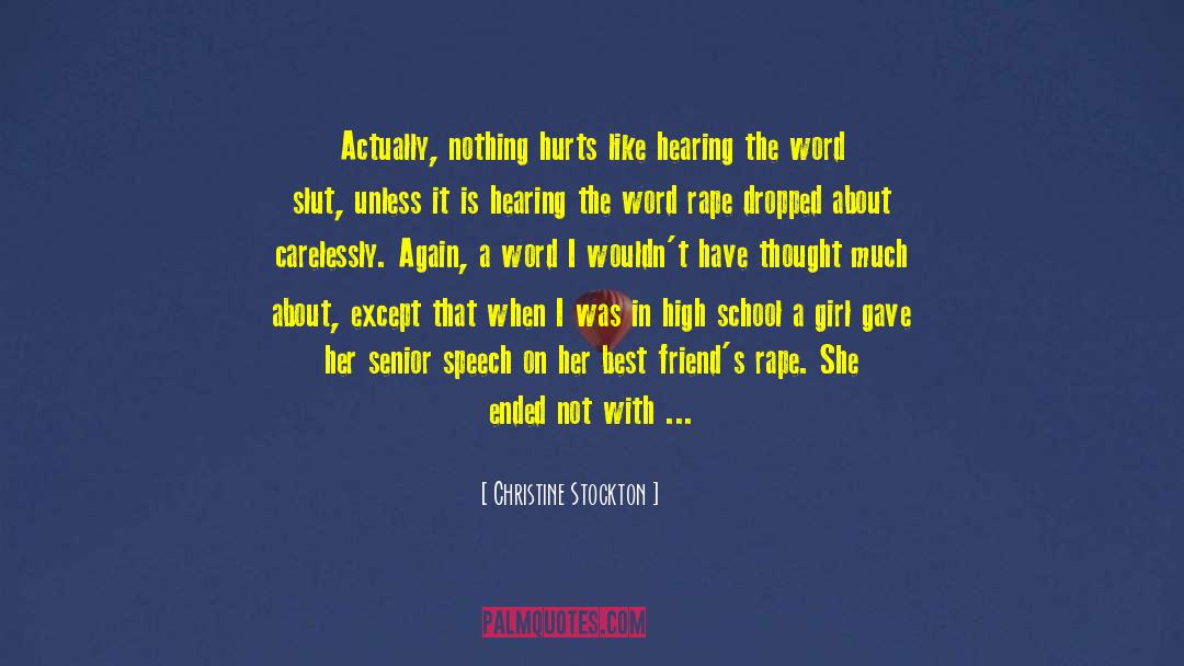 Agotime Senior High School quotes by Christine Stockton