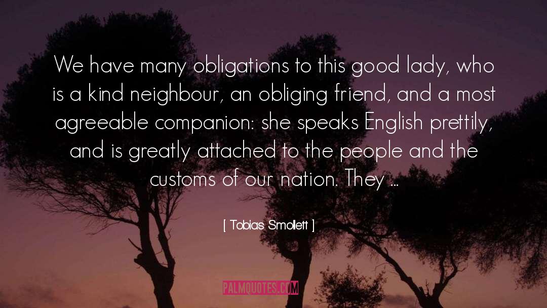 Agreeable quotes by Tobias Smollett