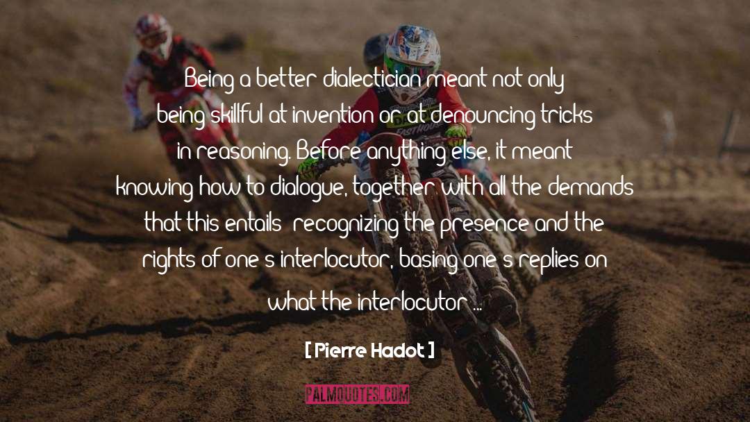 Agreeing quotes by Pierre Hadot