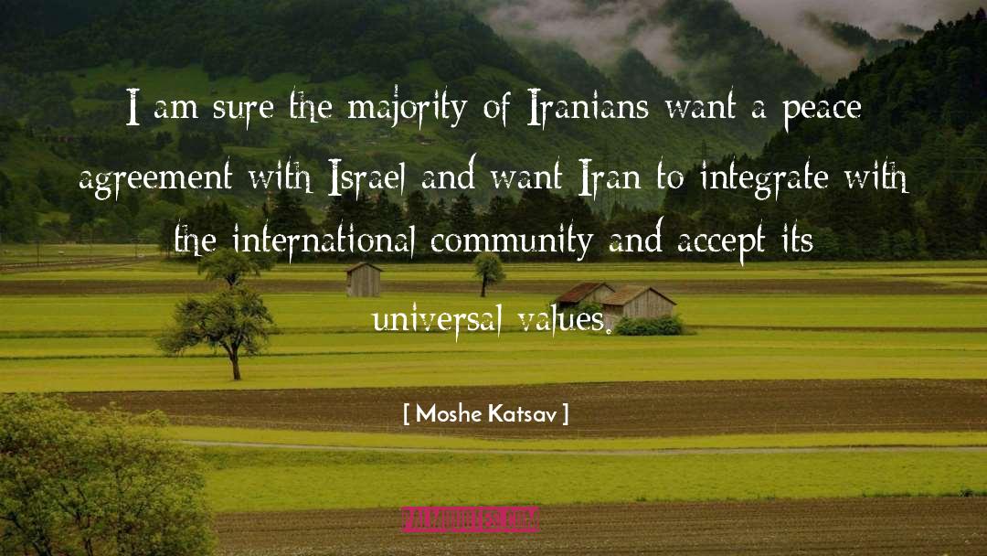Agreement quotes by Moshe Katsav