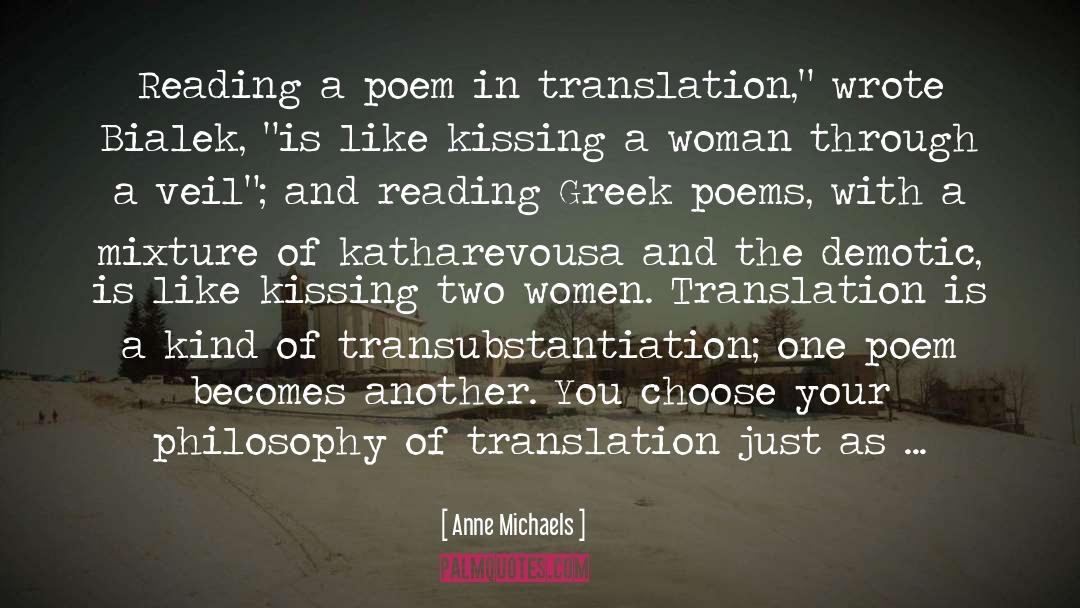 Ahnung Translation quotes by Anne Michaels