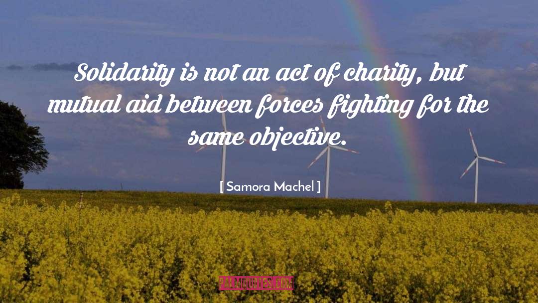 Aid quotes by Samora Machel