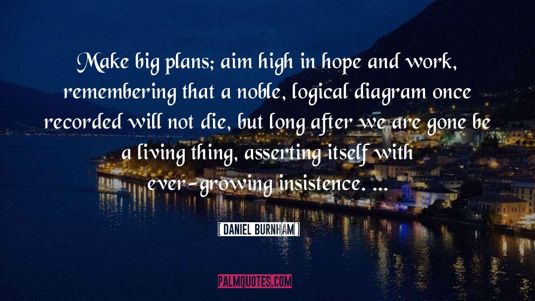 Aim High quotes by Daniel Burnham