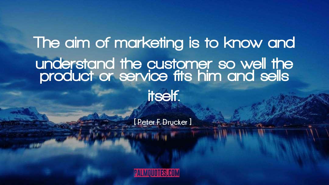 Aim Marketing Understand quotes by Peter F. Drucker