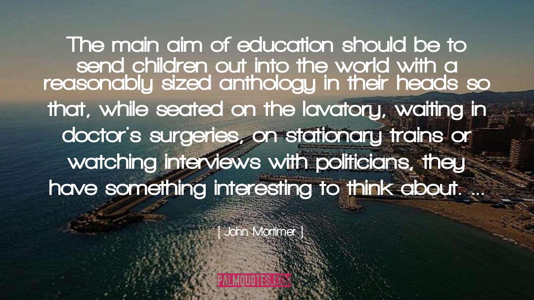 Aim Of Education quotes by John Mortimer