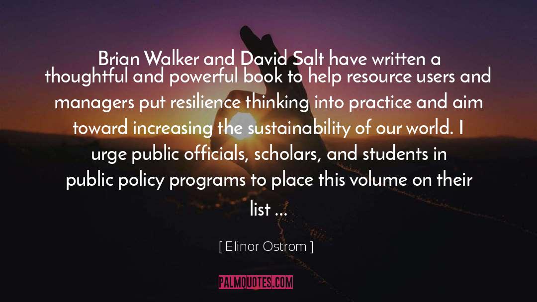 Aim quotes by Elinor Ostrom