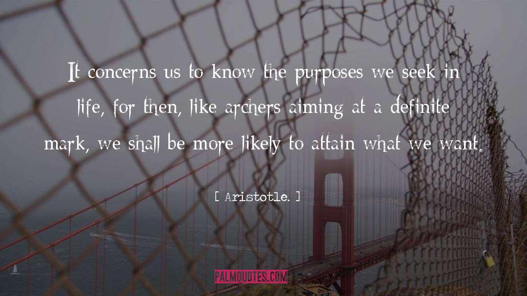 Aiming quotes by Aristotle.