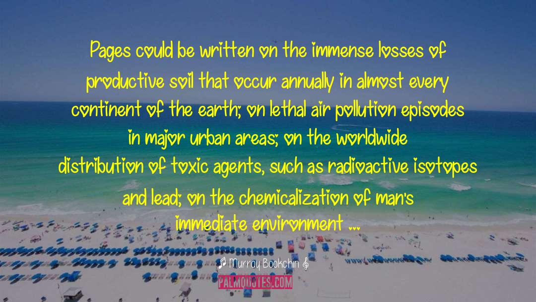 Air Pollution quotes by Murray Bookchin