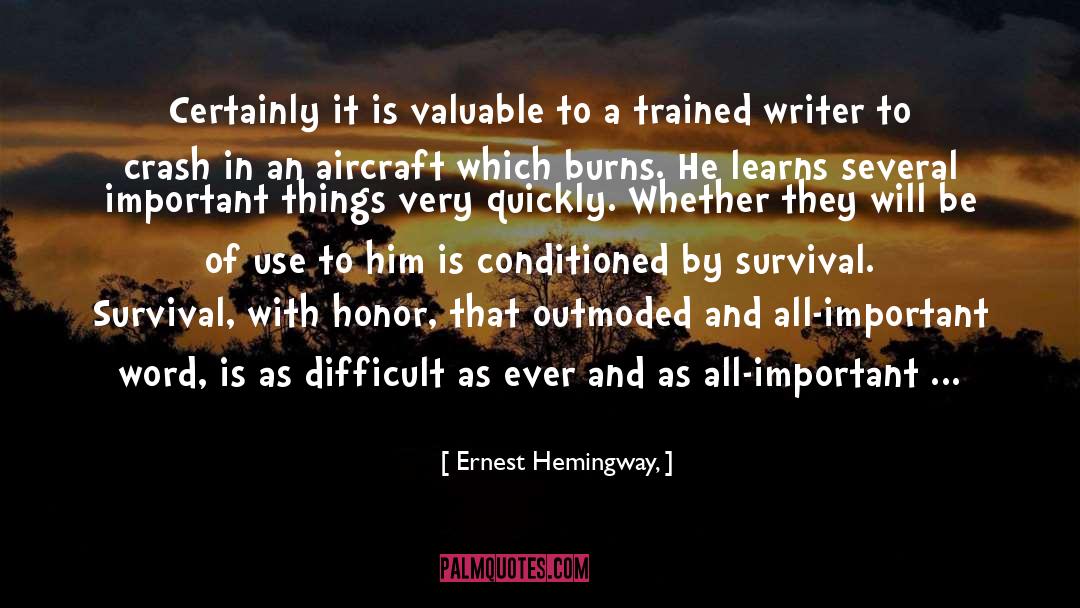 Aircraft quotes by Ernest Hemingway,