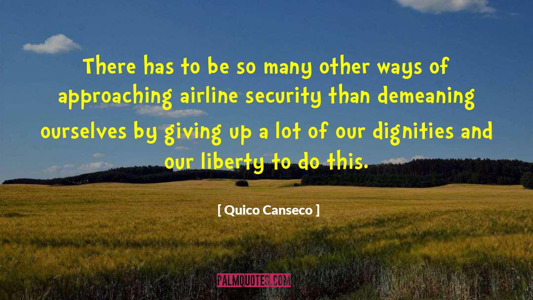 Airline Security quotes by Quico Canseco