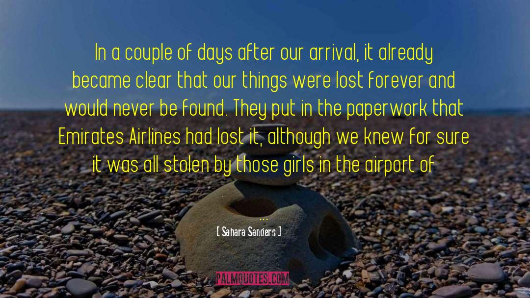 Airlines quotes by Sahara Sanders