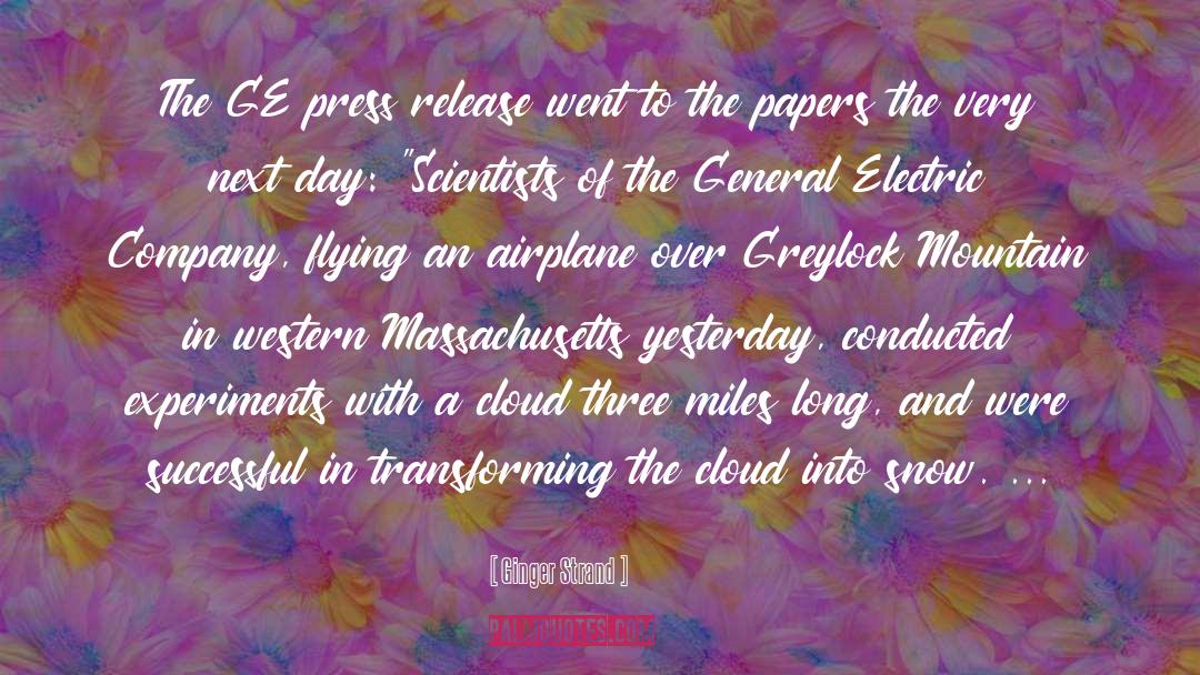 Airplane quotes by Ginger Strand