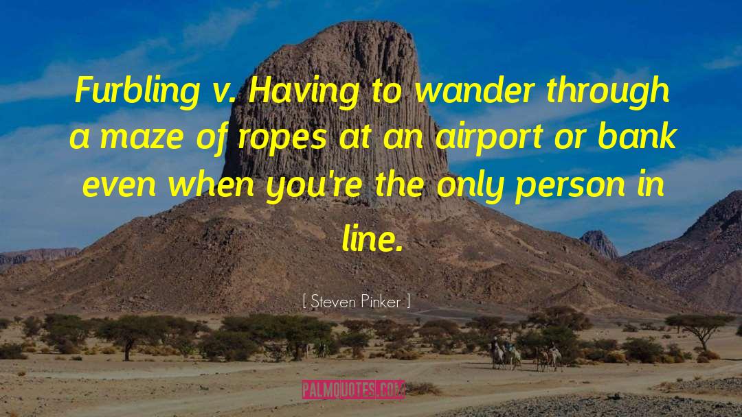 Airport quotes by Steven Pinker